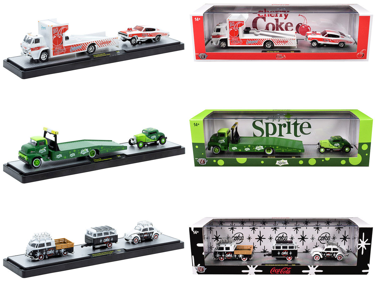 Auto Haulers "Soda" Set of 3 pieces Release 36 Limited Edition to 8000 pieces Worldwide 1/64 Diecast Models by M2 Machines by M2