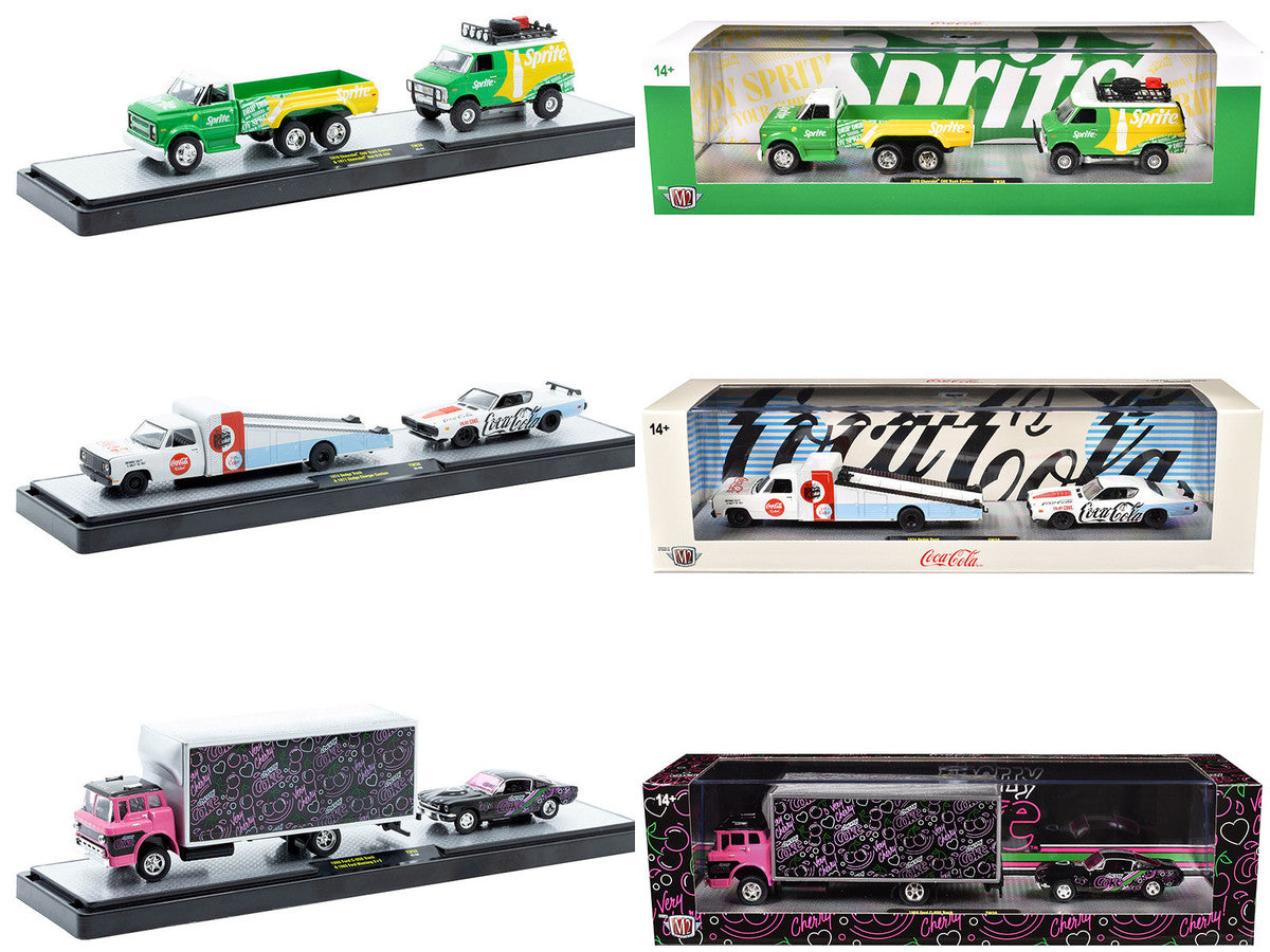 Auto Haulers "Soda" Set of 3 pieces Release 38 Limited Edition to 8000 pieces Worldwide 1/64 Diecast Models by M2 Machines by M2