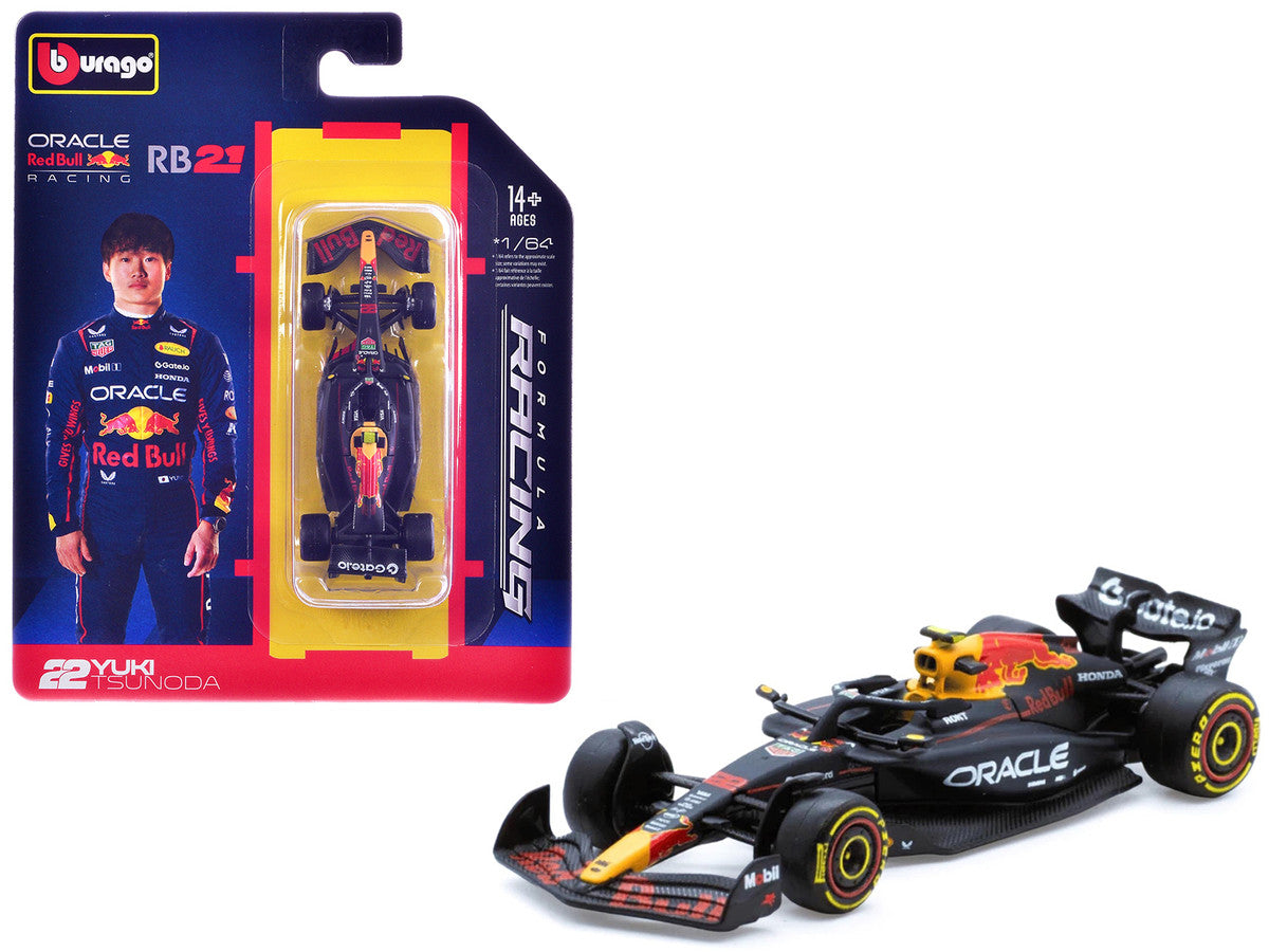 Red Bull Racing RB21 #22 Yuki Tsunoda Formula One F1 World Championship (2025) "Formula Racing" Series 1/64 Diecast Model Car by Bburago by Bburago