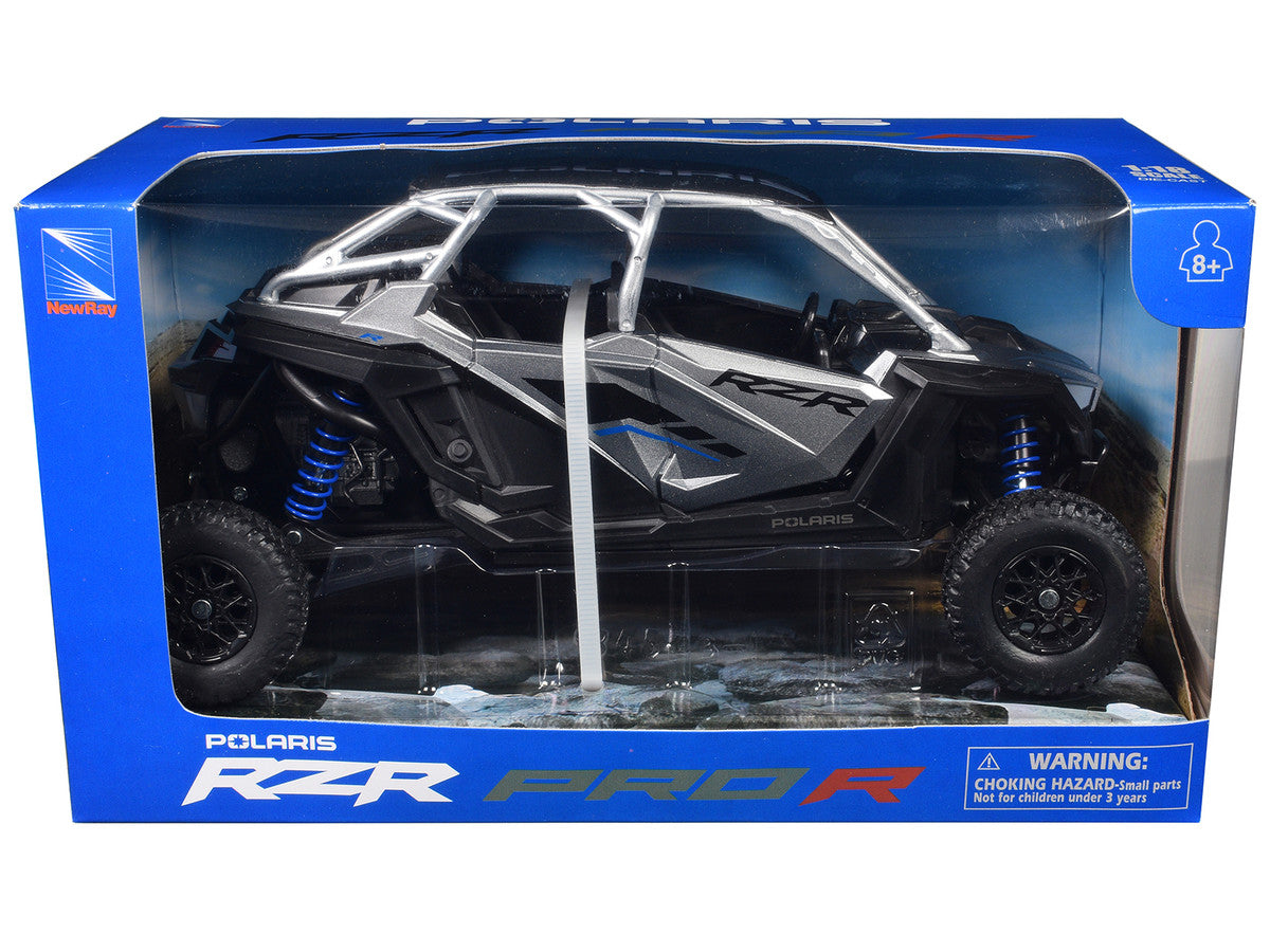 Polaris RZR Pro R UTV Silver Metallic and Black 1/18 Diecast Model by New Ray by New Ray