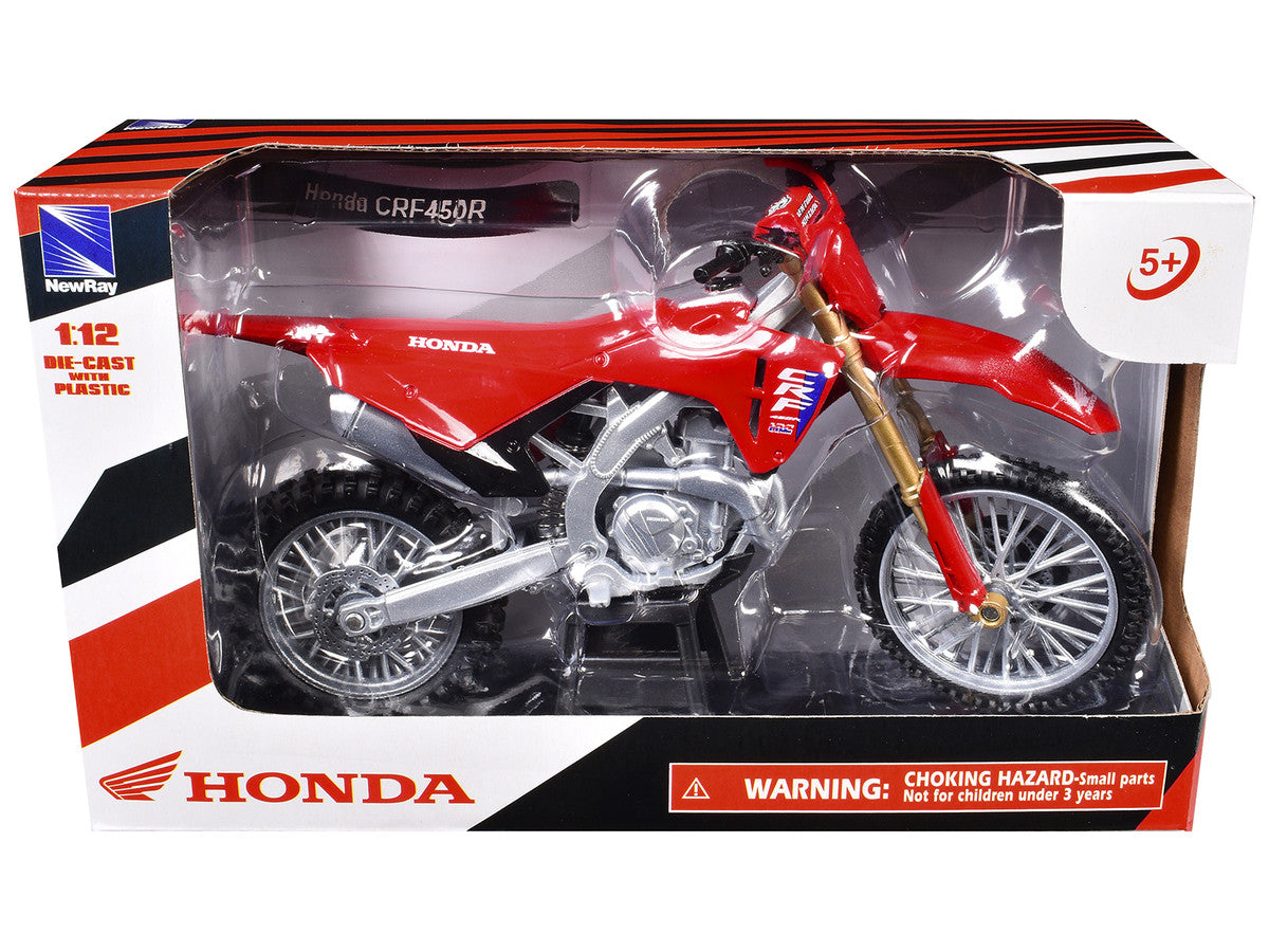 Honda CRF450R Motorcycle Red with Black Accents 1/12 Diecast Model by New Ray by New Ray