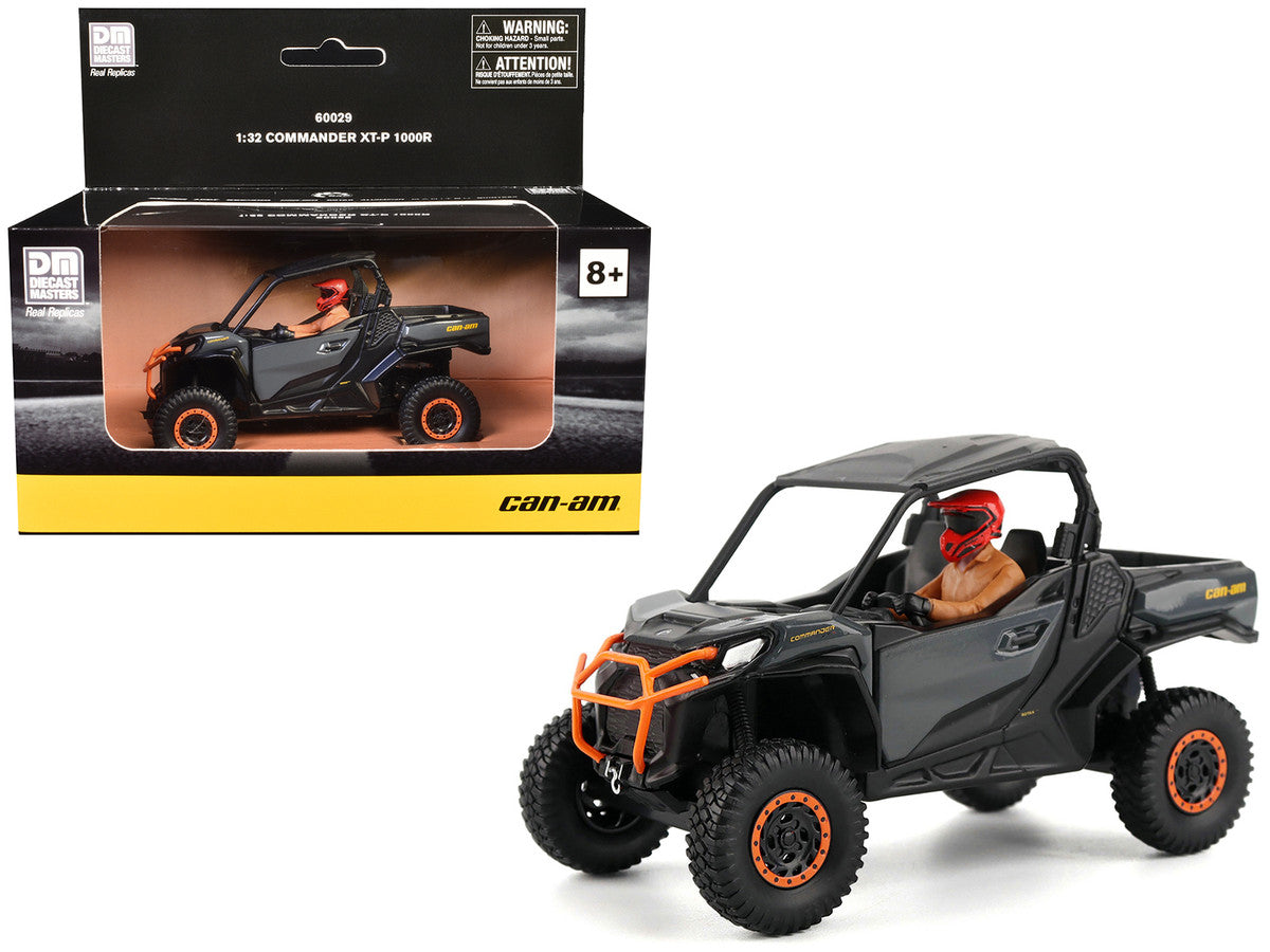 Can-Am Commander XT-P 1000R Gray and Orange with Driver Figure 1/32 Diecast Model by BRP Models by BRP Models