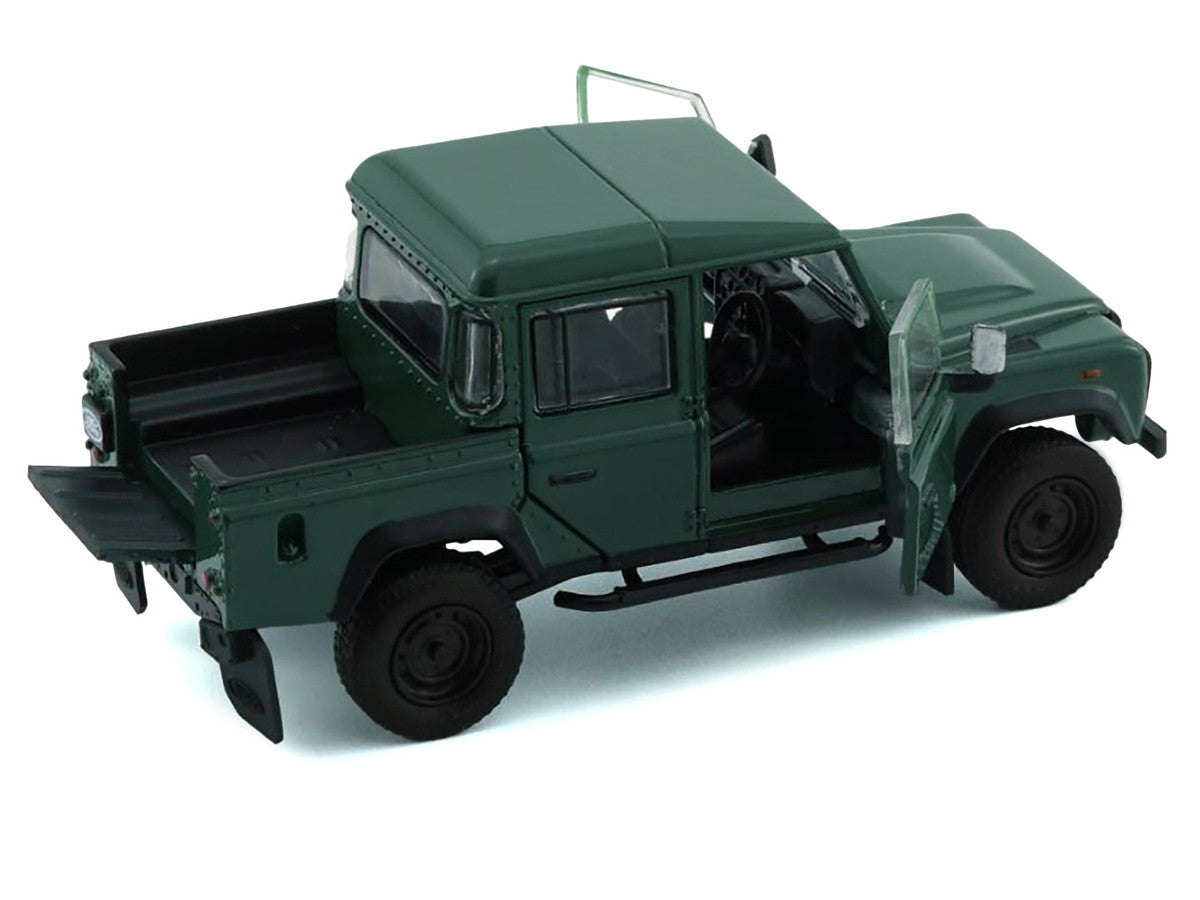 Land Rover Defender 110 Pickup Truck Green with Extra Wheels 1/64 Diecast Model Car by BM Creations by BM Creations