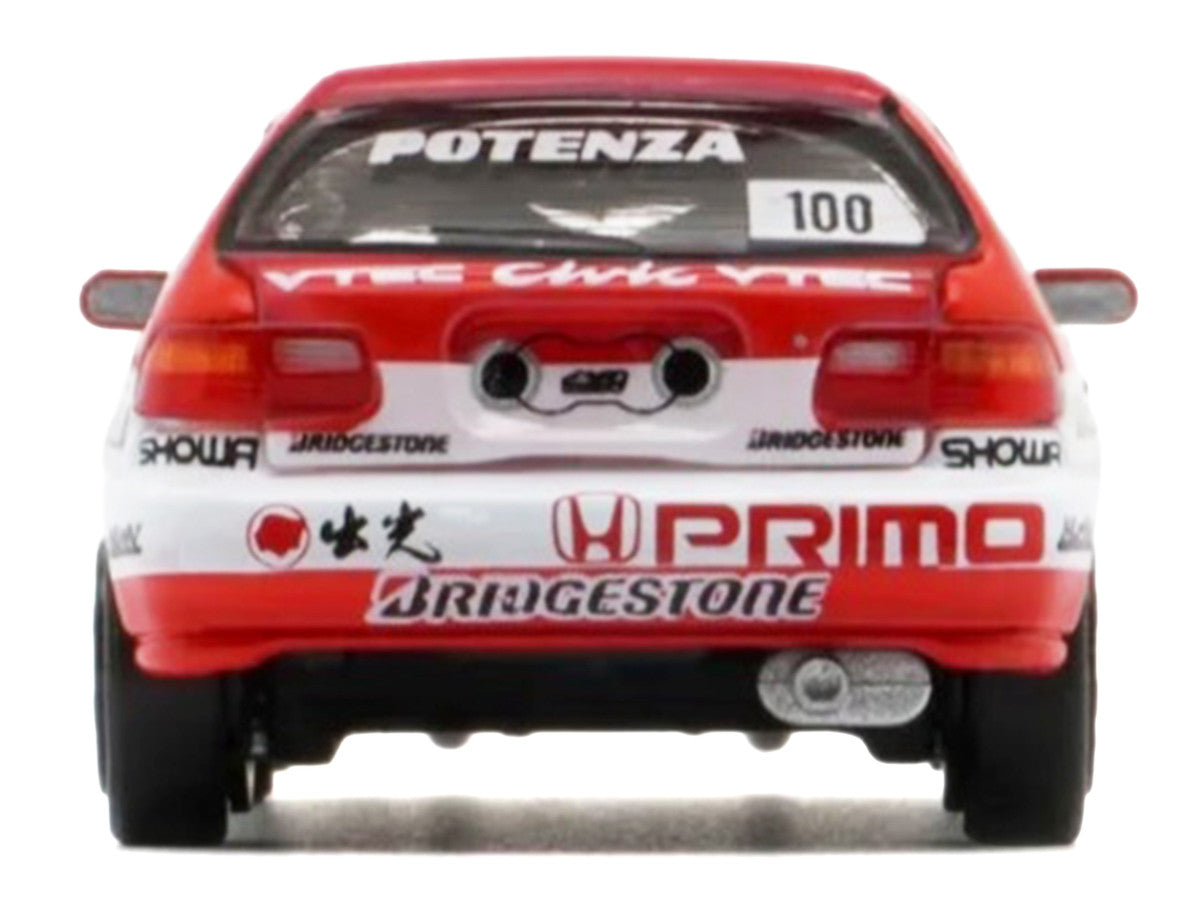 Honda Civic EG6 RHD (Right Hand Drive) #100 Osamu Nakako - Hideki Okada "Mugen Honda" "Japanese Touring Car Championship" (1993) 1/64 Diecast Model Car by BM Creations by BM Creations
