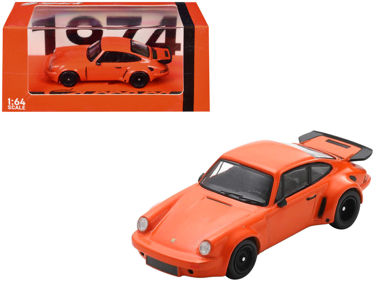 1974 Porsche 911 Carrera RSR 3.0 Orange 1/64 Model Car by Spark by Spark