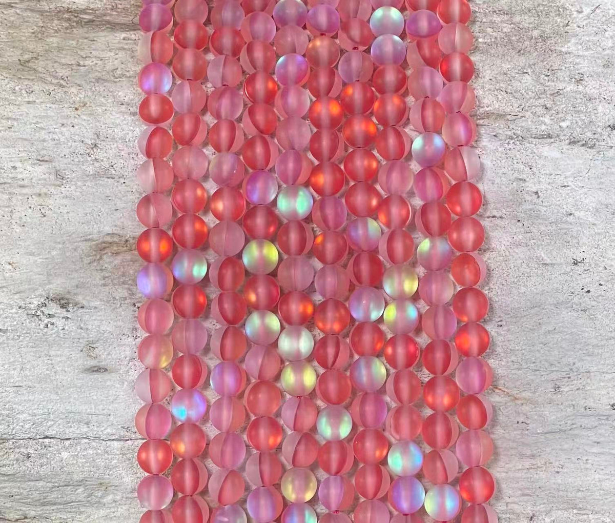 Matte Mermaid Glass Beads aka Mystic Aura Quartz, Round 6mm 8mm by The Perfect Gem