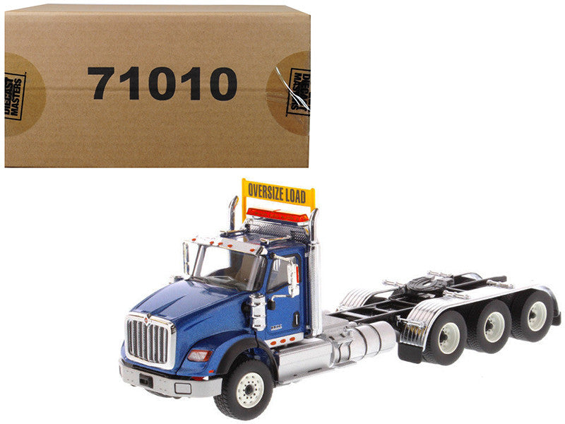 International HX620 Day Cab Tridem Tractor Blue 1/50 Diecast Model by Diecast Masters by Diecast Masters
