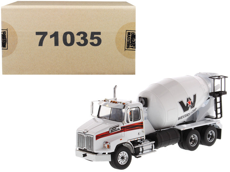 Western Star 4700 SB Concrete Mixer Truck White 1/50 Diecast Model by Diecast Masters by Diecast Masters