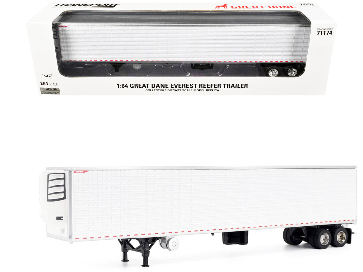 Great Dane Everest 53ft Refridgerated Trailer White "Transport Series" 1/64 Diecast Model by Diecast Masters by Diecast Masters