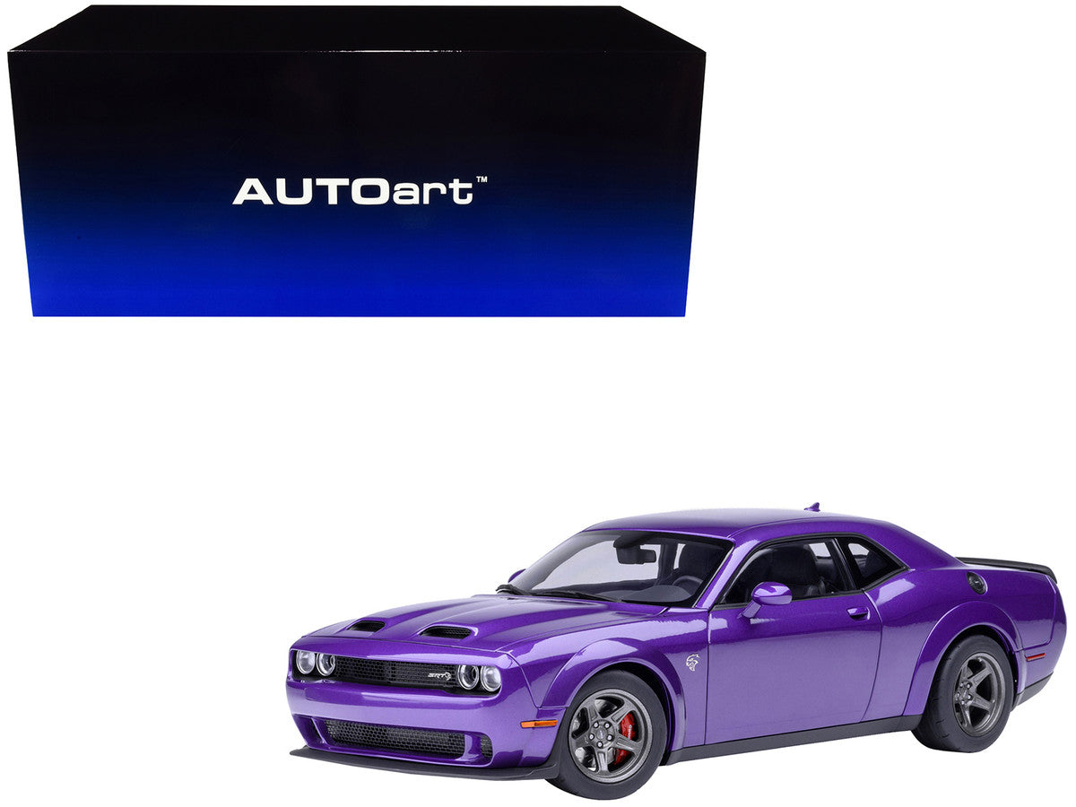 2023 Dodge Challenger SRT Super Stock Plum Crazy Purple 1/18 Model Car by Autoart by Autoart