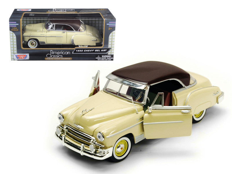 1950 Chevrolet Bel Air Cream 1/24 Diecast Model Car by Motormax by Motormax