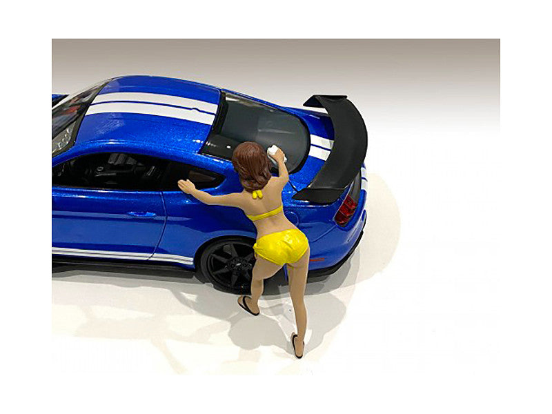 Stephanie Bikini Car Wash Girl Figurine for 1/18 Scale Models by American Diorama by American Diorama