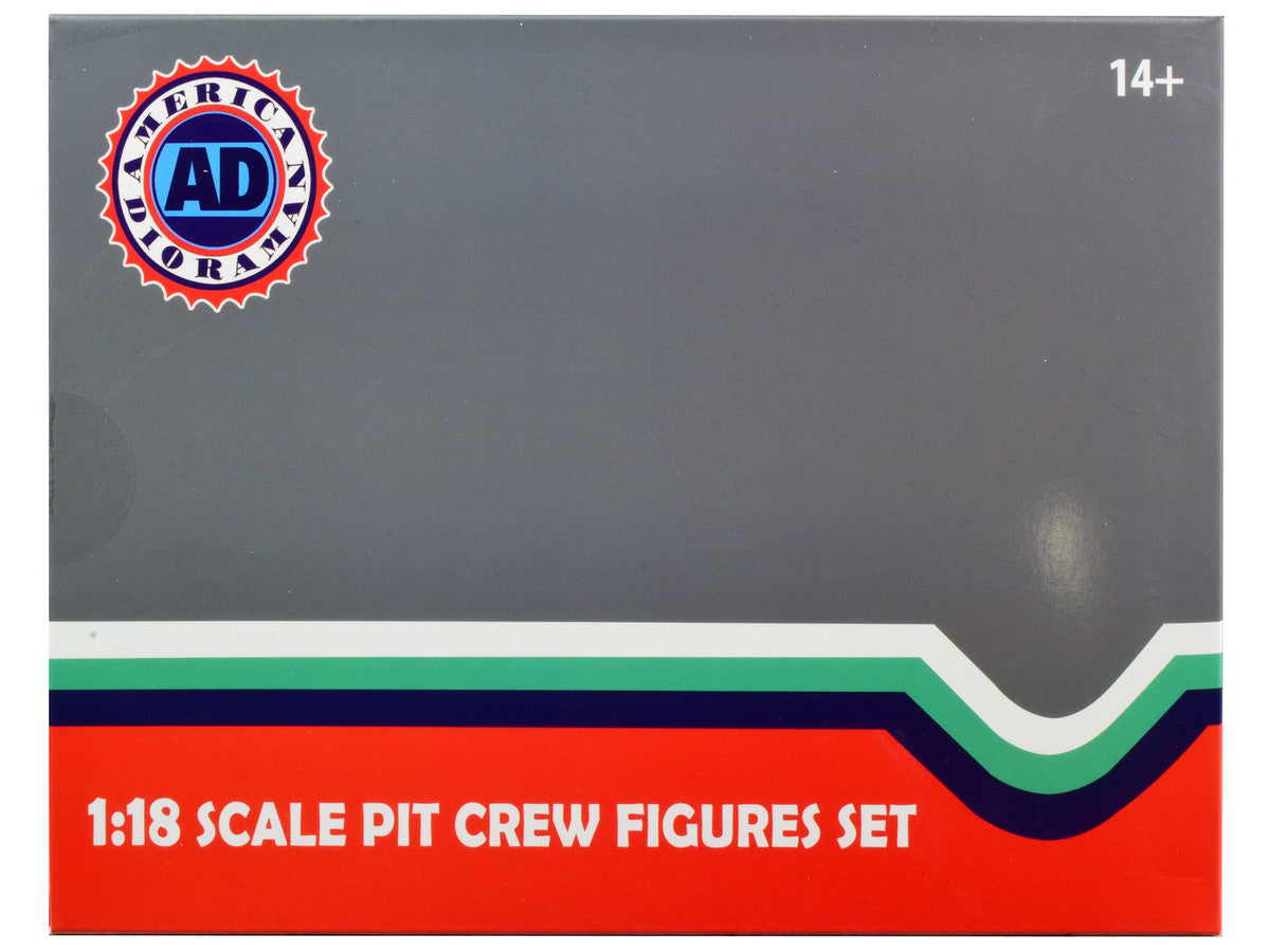 Formula One F1 Pit Crew 7 Figure Set Team Blue Release III for 1/18 Scale Models by American Diorama by American Diorama