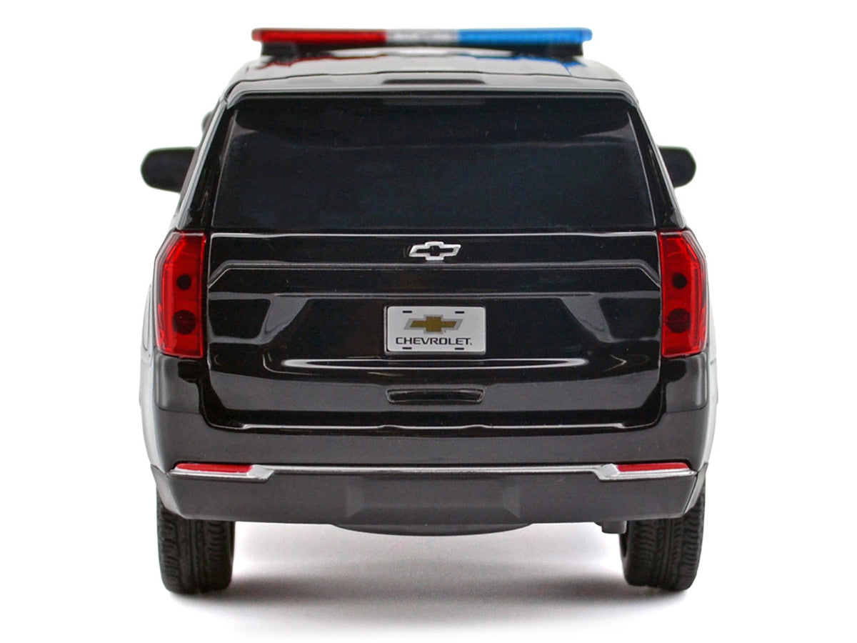 2025 Chevrolet Tahoe PPV Black "Custom Builder's Kit - Law Enforcement and Public Service" Series 1/24 Diecast Model Car by Motormax by Motormax