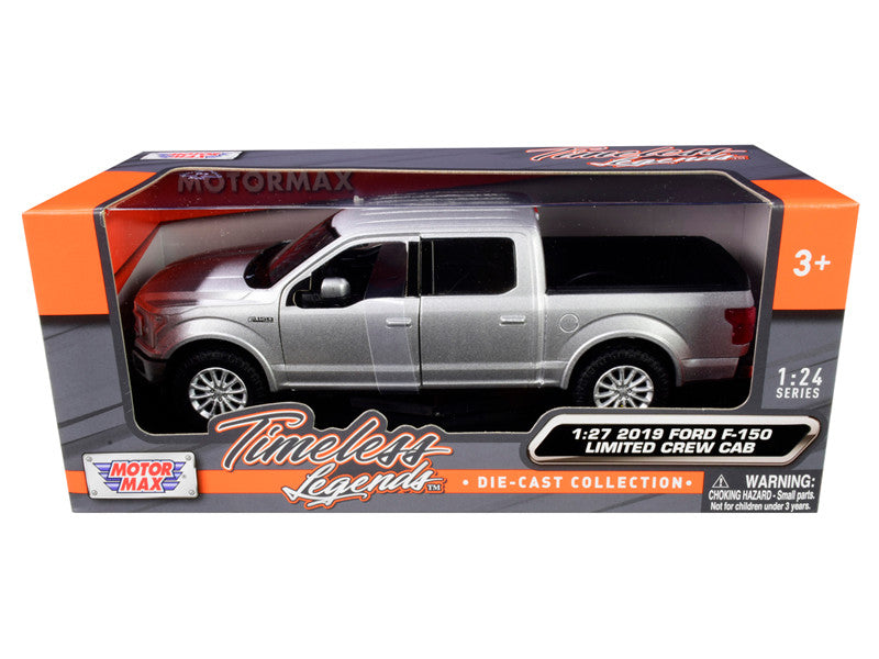 2019 Ford F-150 Limited Crew Cab Pickup Truck Metallic Silver 1/24-1/27 Diecast Model Car by Motormax by Motormax