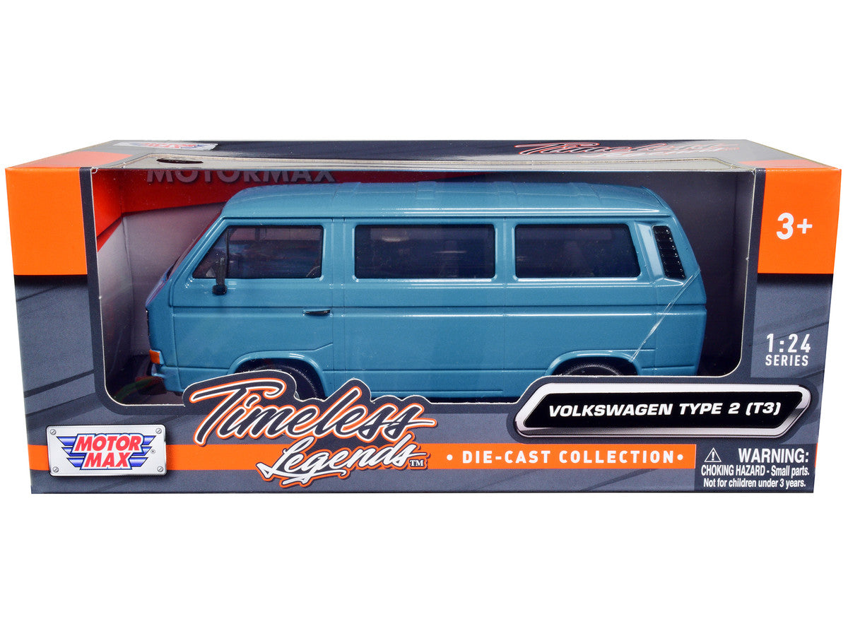 Volkswagen Type 2 (T3) Van Blue "Timeless Legends" Series 1/24 Diecast Model Car by Motormax by Motormax