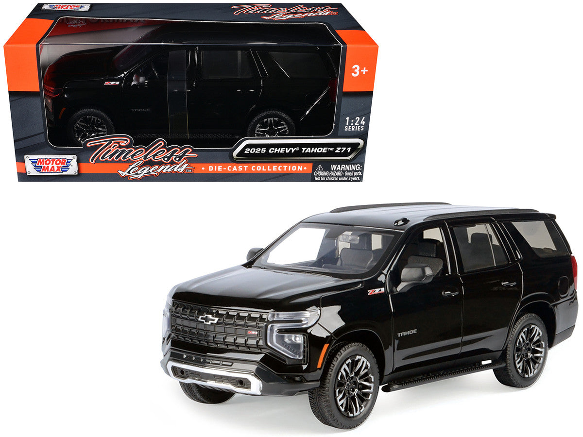 2025 Chevrolet Tahoe Z71 Black "Timeless Legends" Series 1/24 Diecast Model Car by Motormax by Motormax