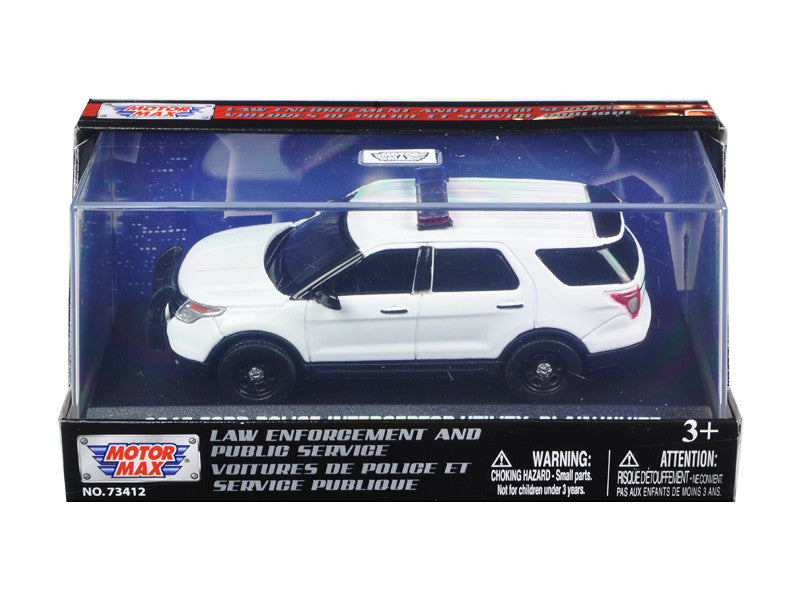 2015 Ford Police Interceptor Utility Plain White 1/43 Diecast Model Car by Motormax by Motormax