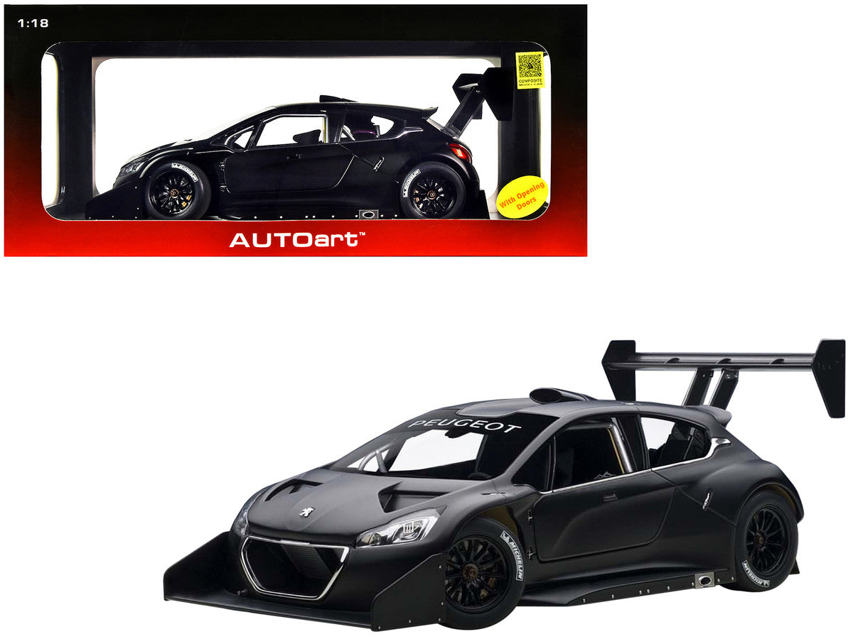2013 Peugeot 208 T16 Pikes Peak Race Car Plain Black Version 1/18 Model Car by Autoart by Autoart