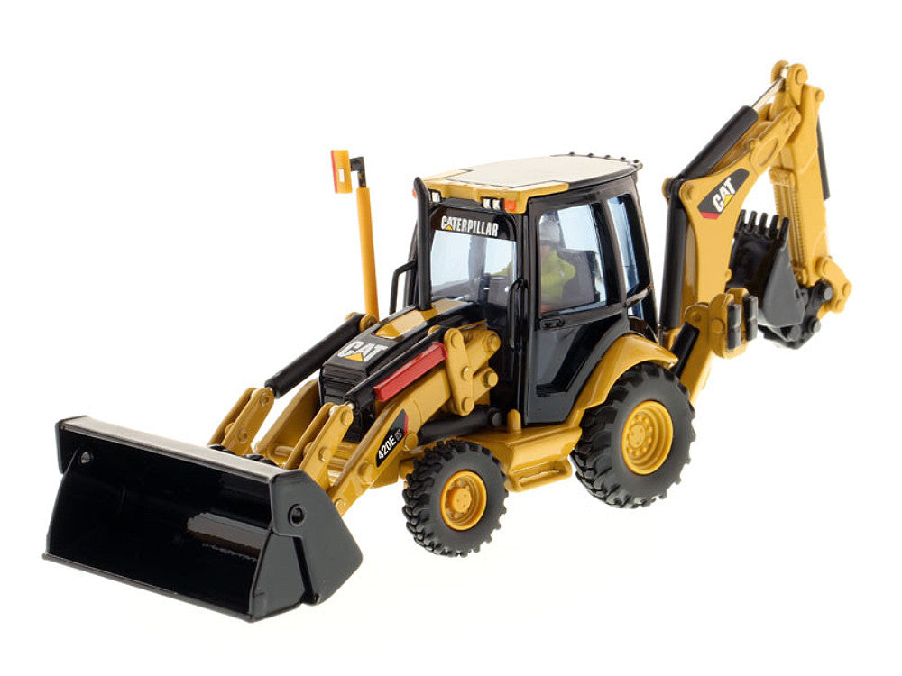 CAT Caterpillar 420E Center Pivot Backhoe Loader with Working Tools with Operator "Core Classics Series" 1/50 Diecast Model by Diecast Masters by Diecast Masters