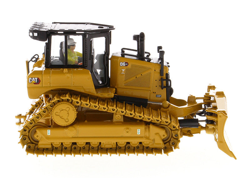 CAT Caterpillar D6 XE LGP Track Type Tractor Dozer with VPAT Blade and Operator "High Line" Series 1/50 Diecast Model by Diecast Masters by Diecast Masters