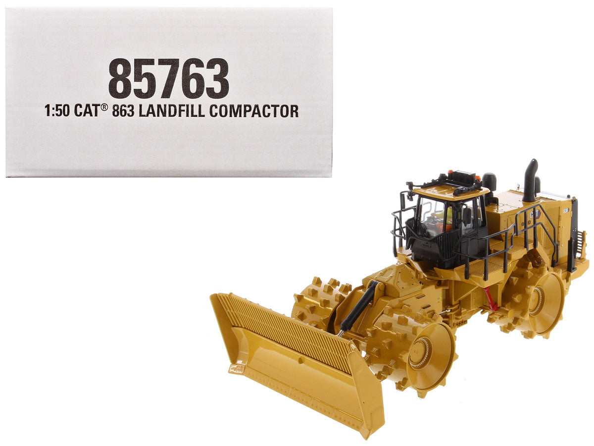 CAT Caterpillar 836 Landfill Compactor Yellow "High Line" Series 1/50 Diecast Model by Diecast Masters by Diecast Masters