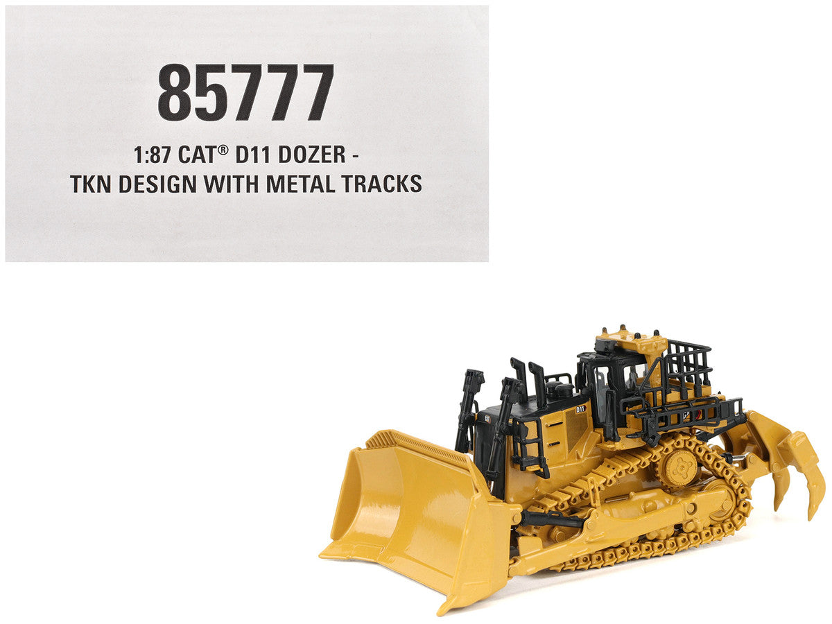 CAT Caterpillar D11 Track Type Dozer TKN Design Yellow "High Line" Series 1/87 (HO) Diecast Model by Diecast Masters by Diecast Masters