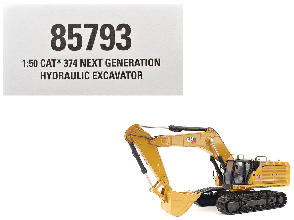 CAT Caterpillar 374 Hydraulic Excavator Yellow "High Line" Series 1/50 Diecast Model by Diecast Masters by Diecast Masters