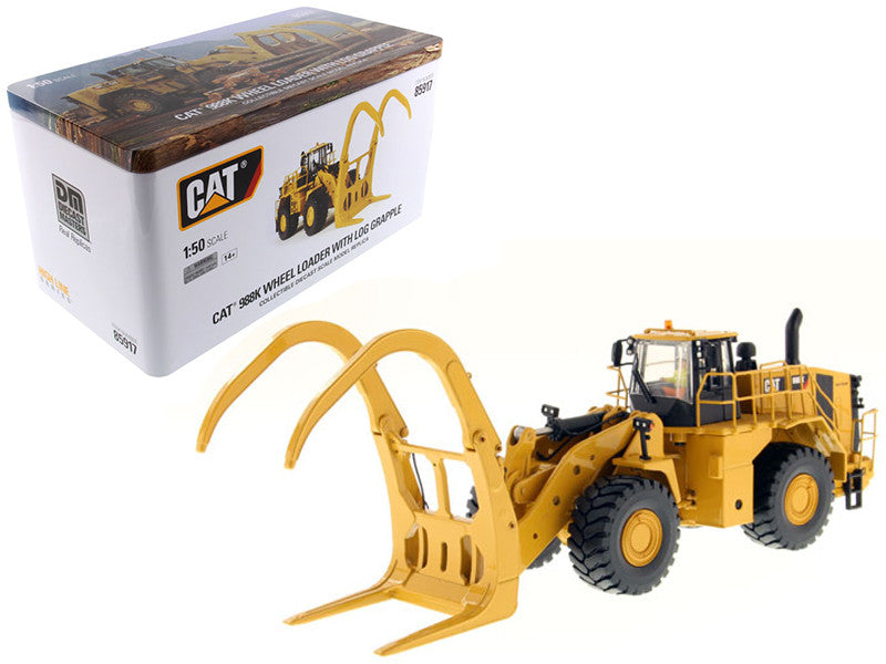 CAT Caterpillar 988K Wheel Loader with Grapple with Operator "High Line Series" 1/50 Diecast Model by Diecast Masters by Diecast Masters