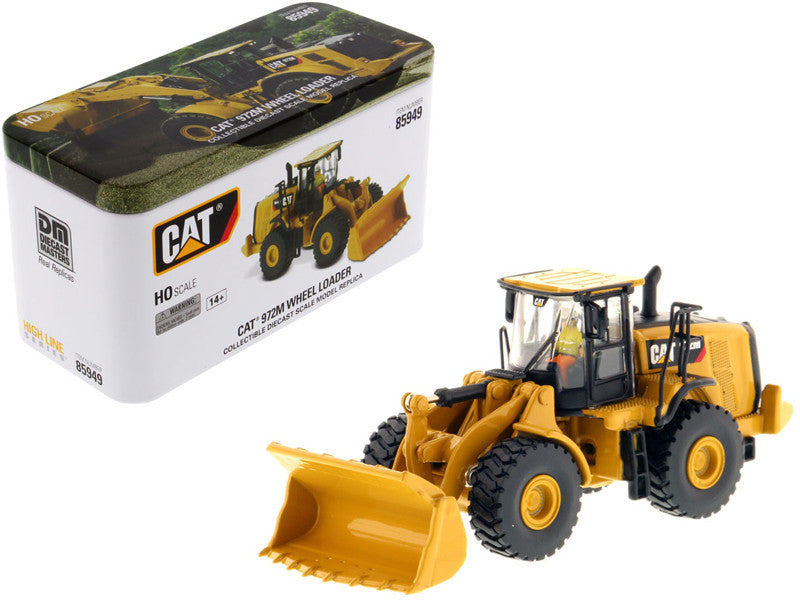 CAT Caterpillar 972M Wheel Loader with Operator "High Line" Series 1/87 (HO) Scale Diecast Model by Diecast Masters by Diecast Masters