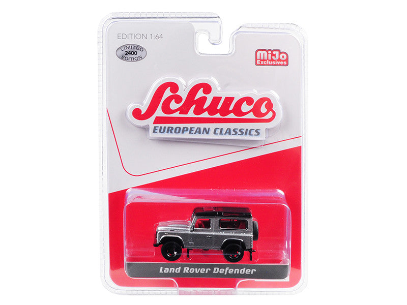 Land Rover Defender Silver "European Classics" Series Limited Edition to 2400 pieces Worldwide 1/64 Diecast Model Car by Schuco by Schuco
