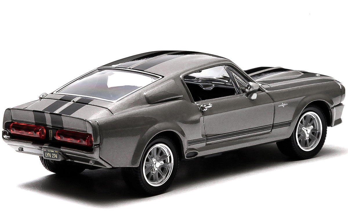 1967 Ford Mustang Custom "Eleanor" Gray Metallic with Black Stripes "Gone in 60 Seconds" (2000) Movie 1/43 Diecast Model Car by Greenlight by Greenlight