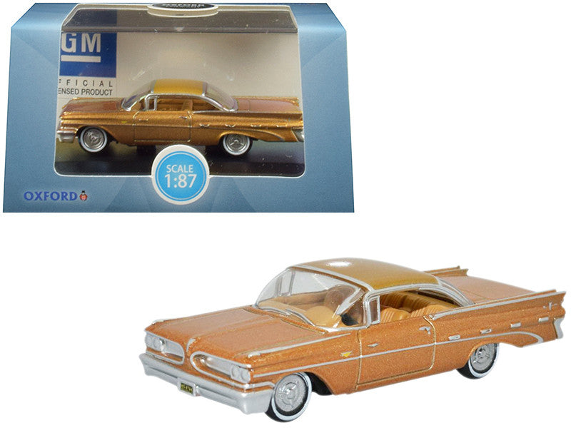 1959 Pontiac Bonneville Coupe Canyon Copper Metallic 1/87 (HO) Scale Diecast Model Car by Oxford Diecast by Oxford Diecast