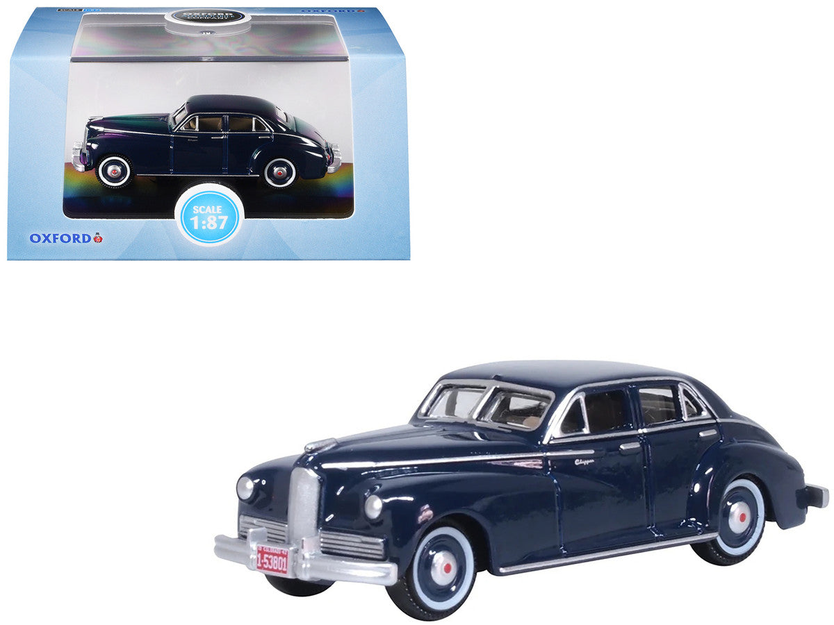 1942 Packard Clipper Touring Sedan Packard Blue 1/87 (HO) Scale Diecast Model Car by Oxford Diecast by Oxford Diecast