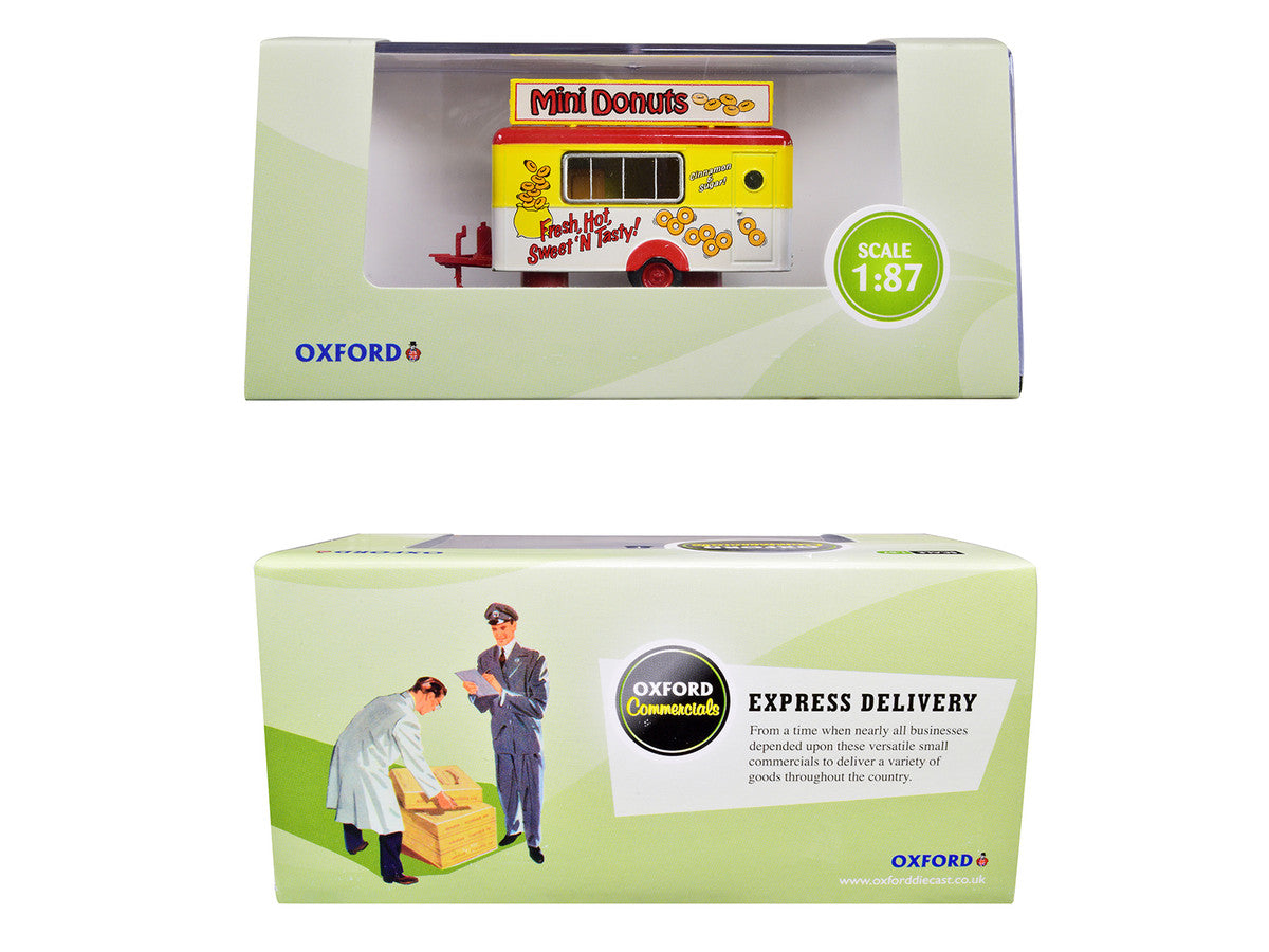 Mobile Food Trailer "Mini Donuts" 1/87 (HO) Scale Diecast Model by Oxford Diecast by Oxford Diecast