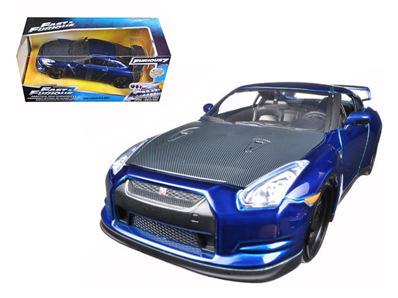 Brian's 2009 Nissan GTR R35 Blue "Fast & Furious 7" Movie 1/24 Diecast Model Car by Jada by Jada