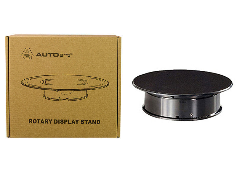 Rotary Display Turntable Stand Small 8 Inches with Black Top for 1/64, 1/43, 1/32, 1/24 Scale Models by Autoart by Autoart