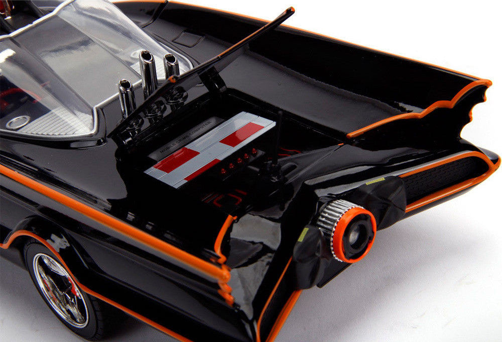 Classic TV Series Batmobile with Working Lights, and Diecast Batman and Robin Figures "80 Years of Batman" 1/18 Diecast Model Car by Jada by Jada