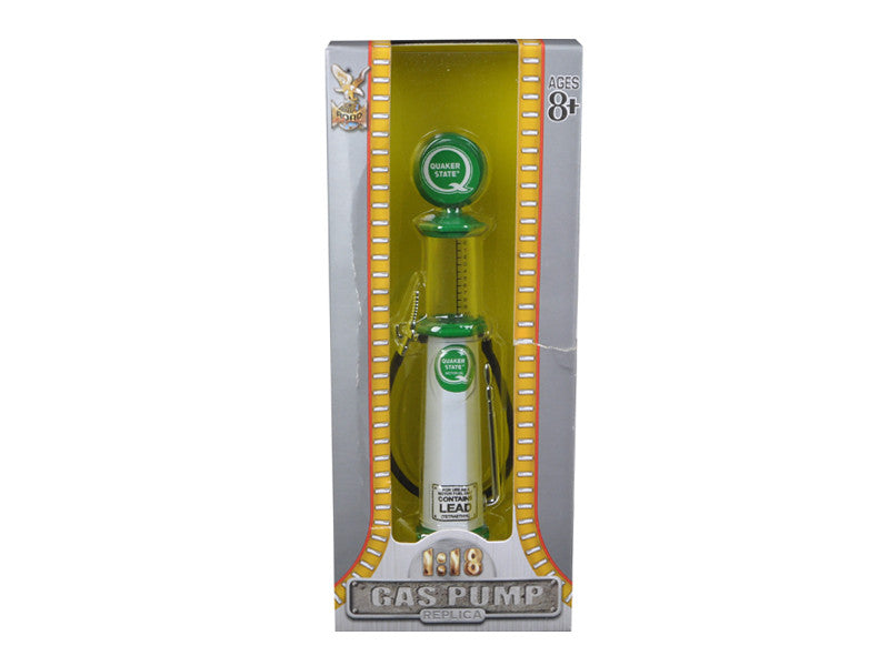 Quaker State Gasoline Vintage Gas Pump Cylinder 1/18 Diecast Replica by Road Signature by Road Signature