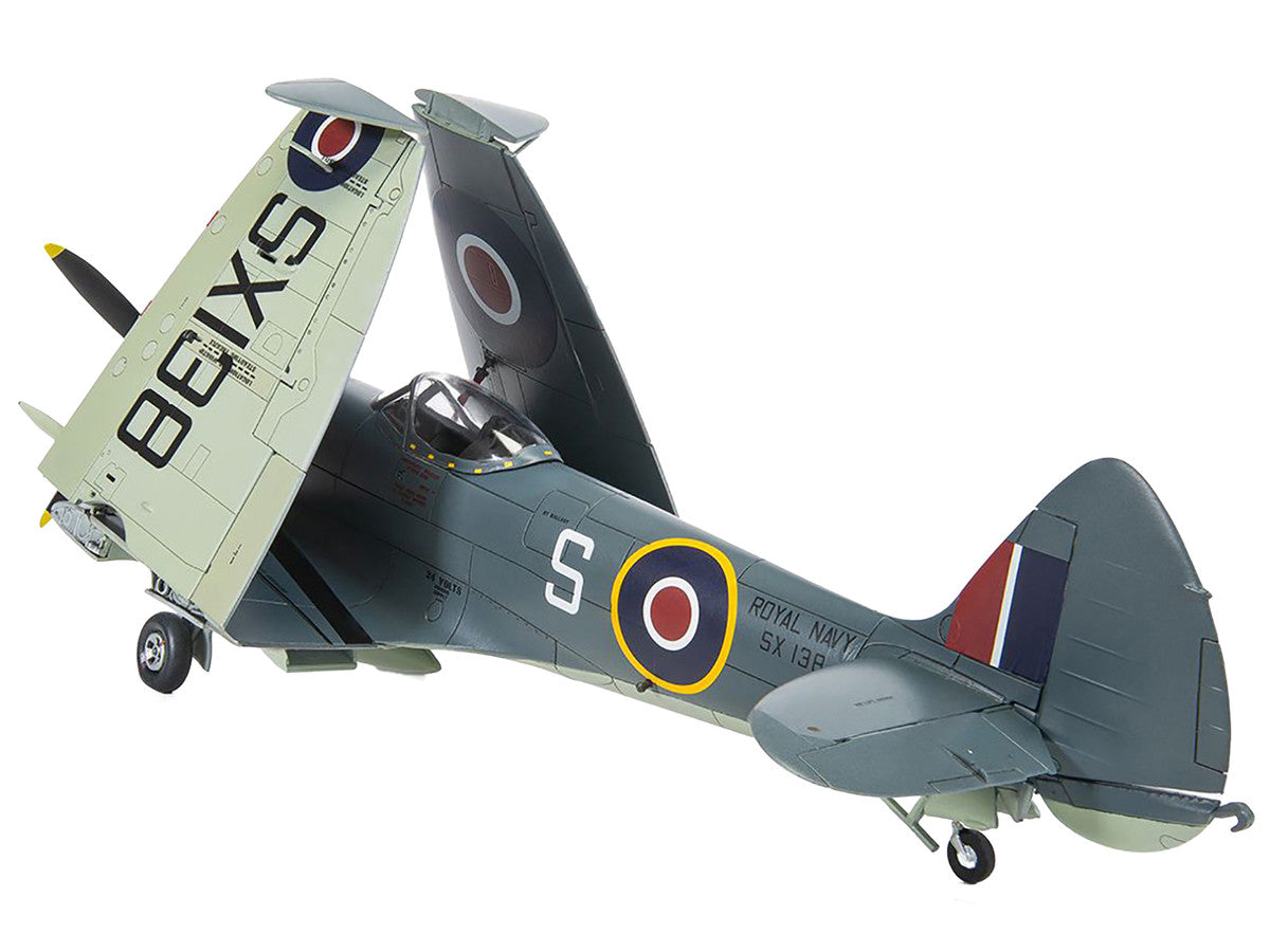Level 3 Model Kit Supermarine Seafire F.XVII Fighter Aircraft with 3 Scheme Options 1/48 Plastic Model Kit by Airfix by Airfix