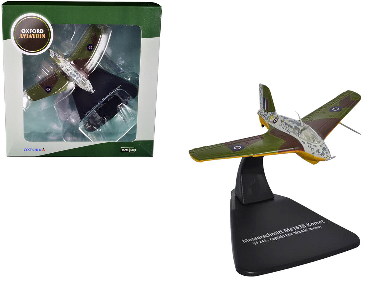 Messerschmitt Me 163B Komet Rocket Plane VF 241 Captain Eric 'Winkle' Brown "Oxford Aviation" Series 1/72 Diecast Model Airplane by Oxford Diecast by Oxford Diecast