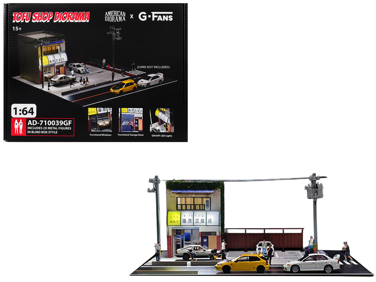 Akina Tofu Shop Diorama Set "American Diorama X G-Fans" Series for 1/64 Scale Models by American Diorama by American Diorama