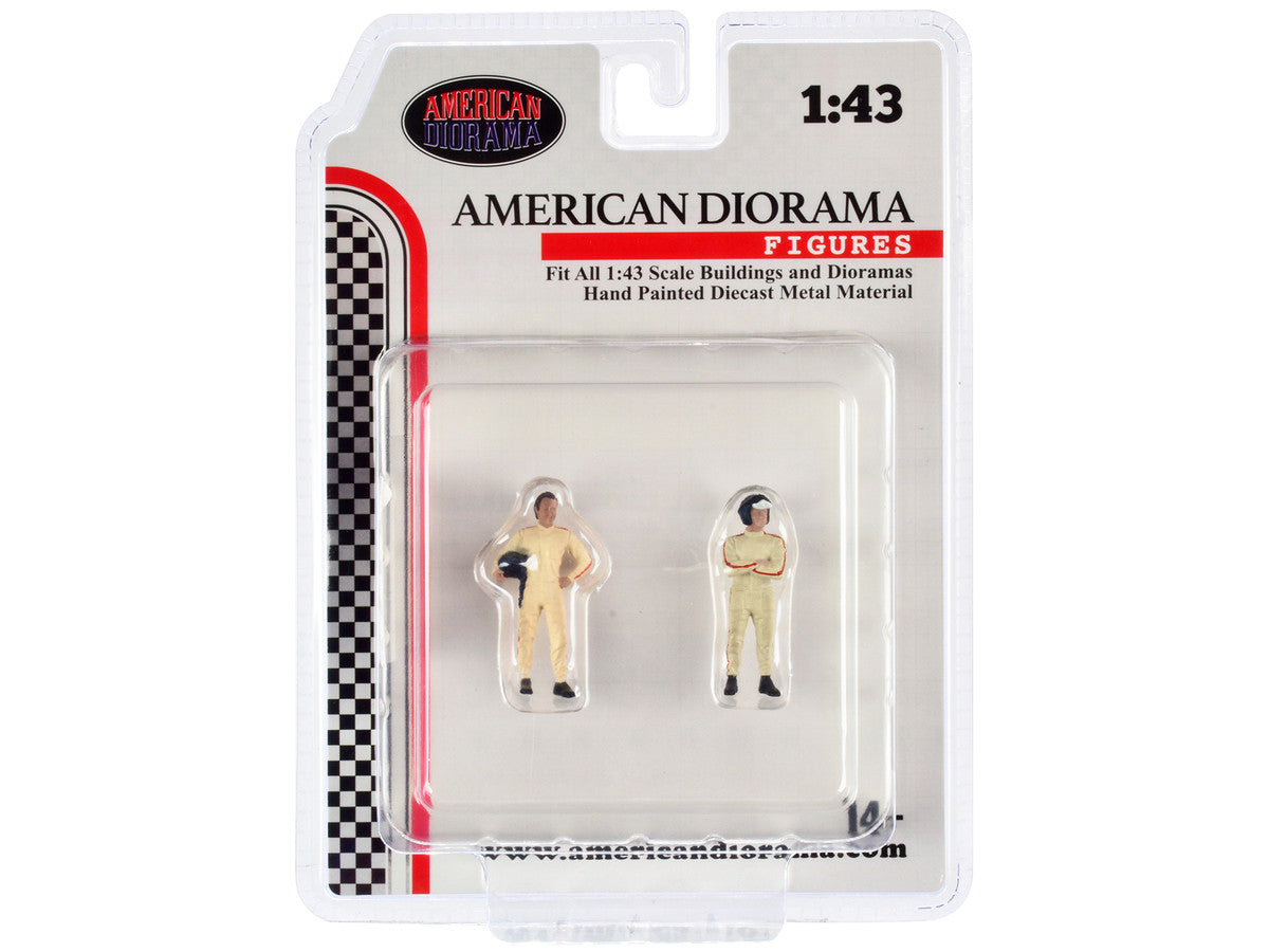 "Racing Legends" 60's Set of 2 Diecast Figures for 1/43 Scale Models by American Diorama by American Diorama