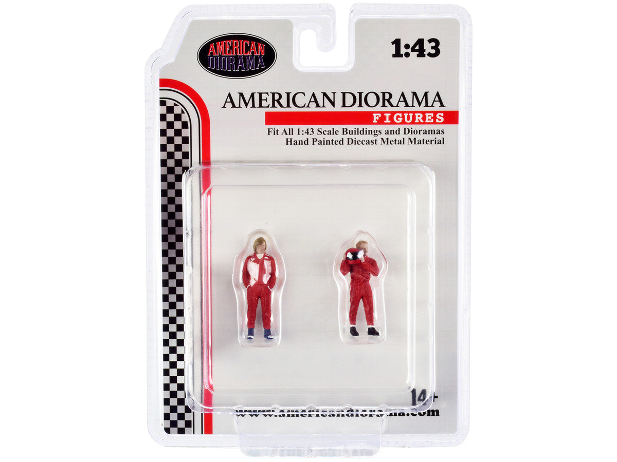 "Racing Legends" 70's Set of 2 Diecast Figures for 1/43 Scale Models by American Diorama by American Diorama
