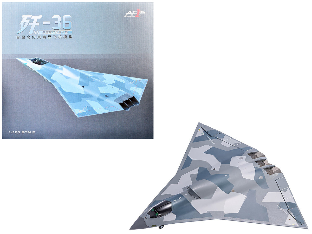 CAC J-36 Stealth Fighter Aircraft "Chinese Military" People’s Liberation Army Air Force 1/100 Diecast Model by Air Force 1 by Air Force 1