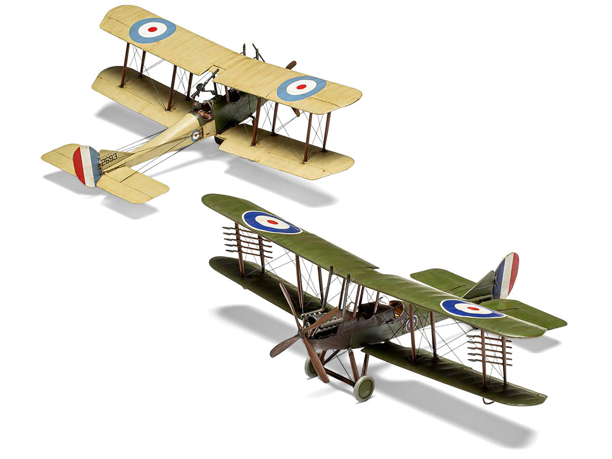 Level 2 Model Kit Royal Aircraft Factory BE2c Aircraft with 2 Scheme Options 1/72 Scale Plastic Model Kit by Airfix by Airfix