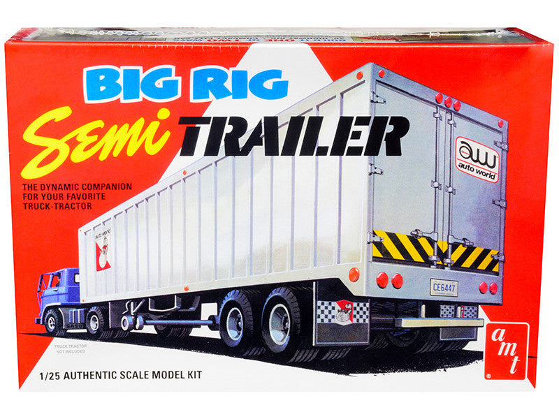 Skill 3 Model Kit Big Rig Semi Trailer with 2 Pallets 2-In-1 Kit 1/25 Scale Model by AMT by AMT