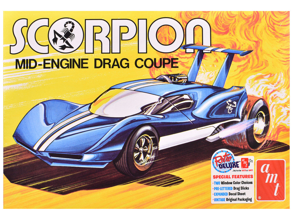 Skill 3 Model Kit Scorpion Mid-Engine Drag Coupe 1/25 Scale Model by AMT by AMT