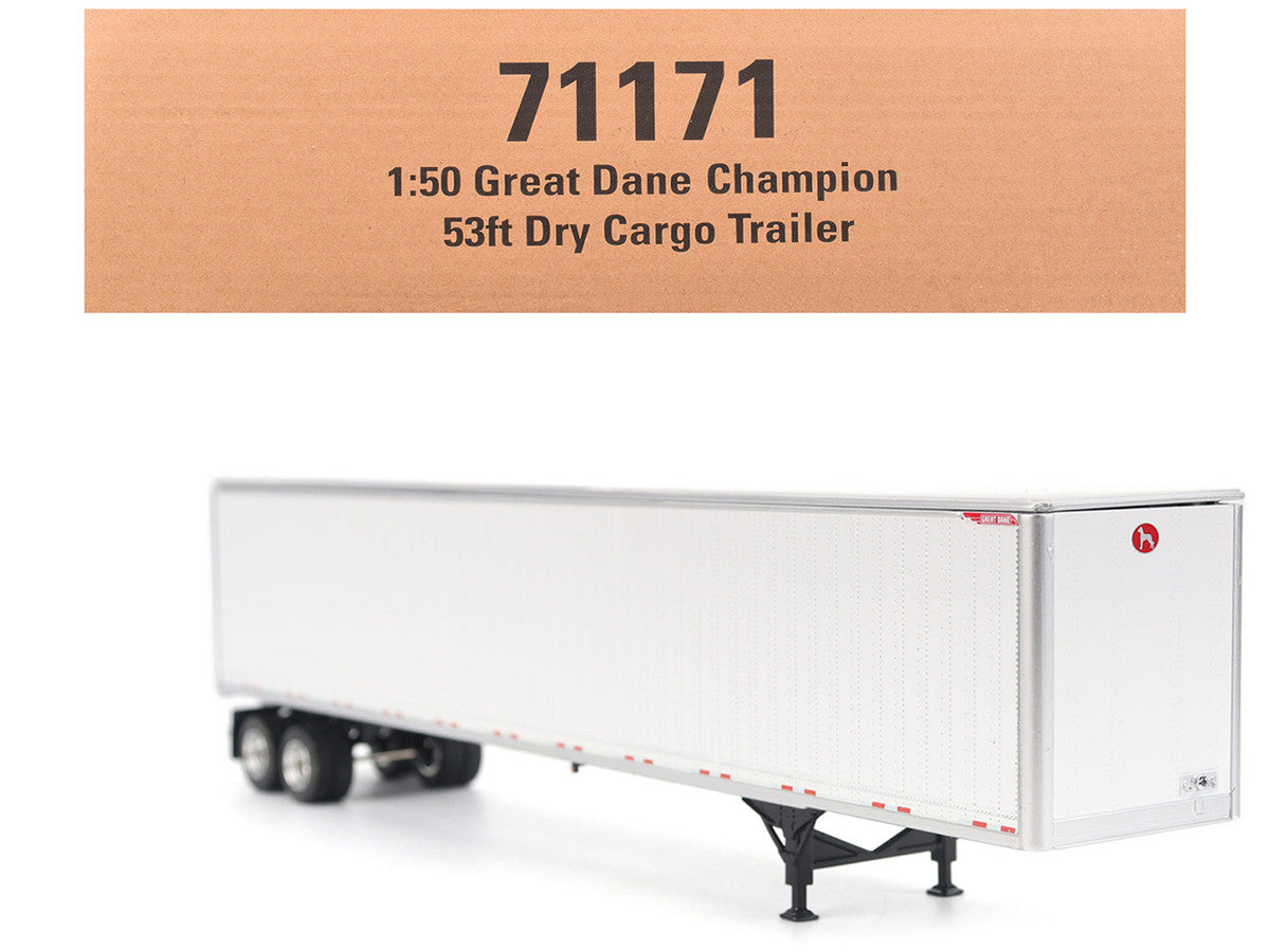 Great Dane Champion 53ft Dry Cargo Trailer White "Transport Series" 1/50 Diecast Model by Diecast Masters by Diecast Masters