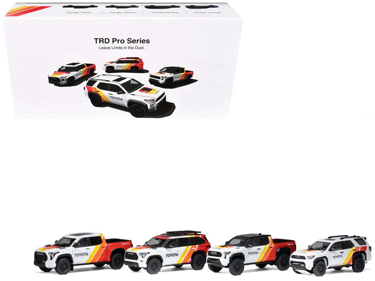Toyota TRD PRO 4 Car Set Limited Edition to 500 pieces Worldwide 1/64 Diecast Model Cars by GCD by GCD